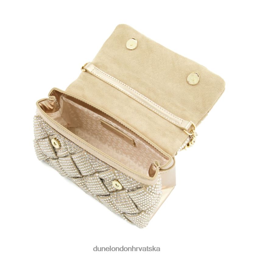 žene mala dijamantna tkana torba preko ramena Dune London H2BDNP181 dinidempsija ružičasto zlatno