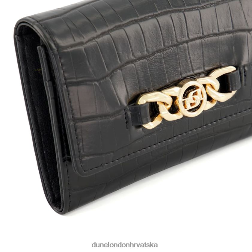 žene reciklirana torbica s metalnim ukrasima Dune London H2BDNP139 kayci crno