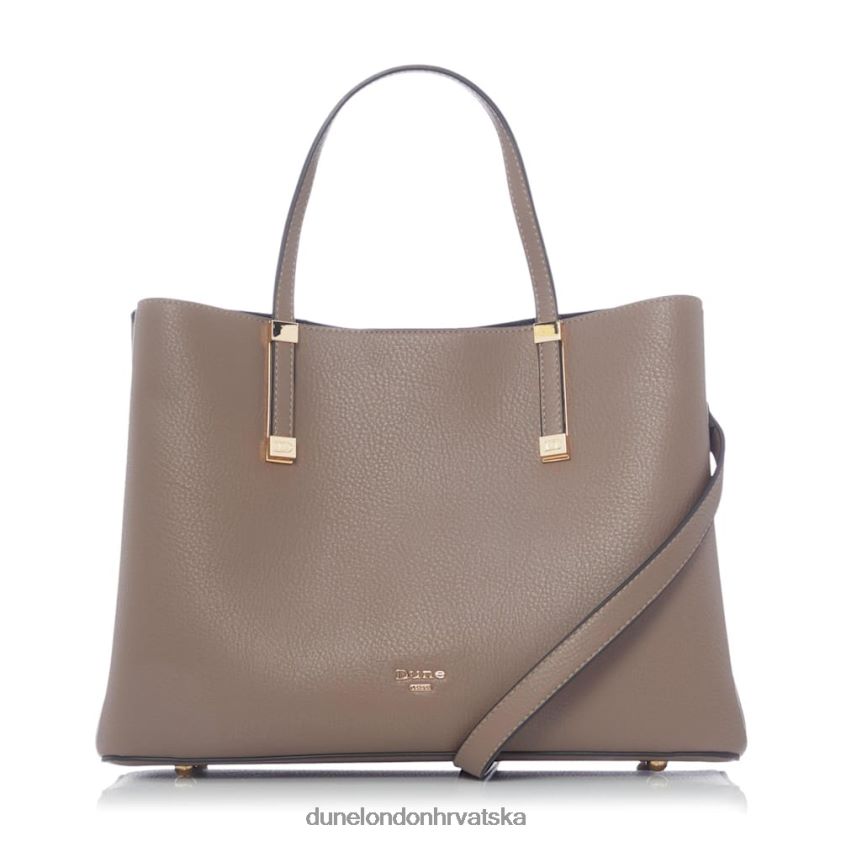 žene logo-hardware velika torba Dune London H2BDNP392 dorrie siva
