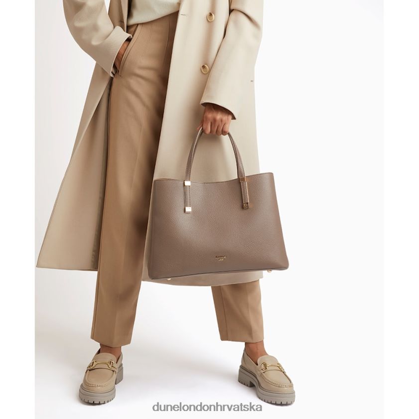 žene logo-hardware velika torba Dune London H2BDNP392 dorrie siva