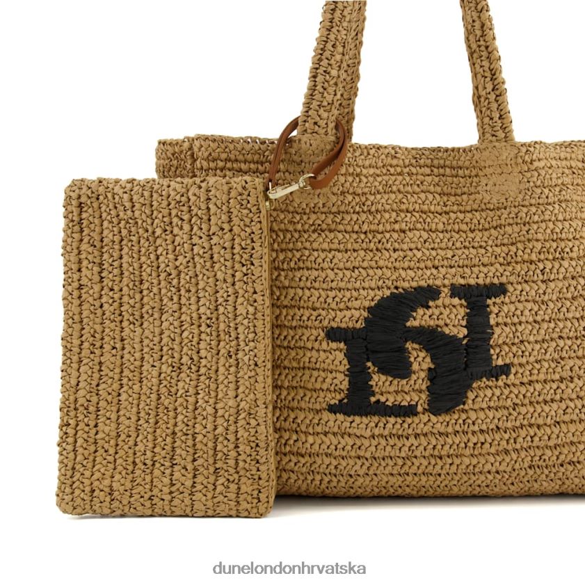 žene velika dd-interlock torba od rafije Dune London H2BDNP84 zanošenja prirodni