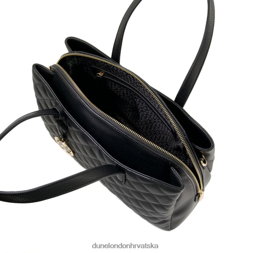 žene velika torba prošivena dijamantima Dune London H2BDNP263 udostojiti se crno