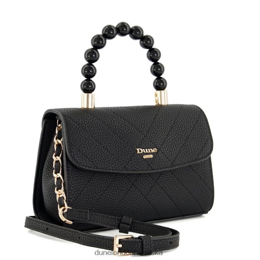 žene prošivena torba za hvatanje s malom perlicom Dune London H2BDNP188 točkice crno
