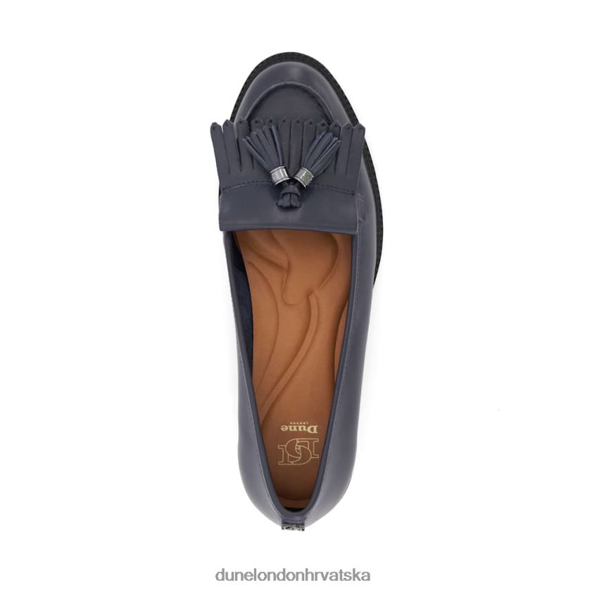 žene kožne mokasine s resicama i resicama Dune London H2BDNP54 granthams mornarica