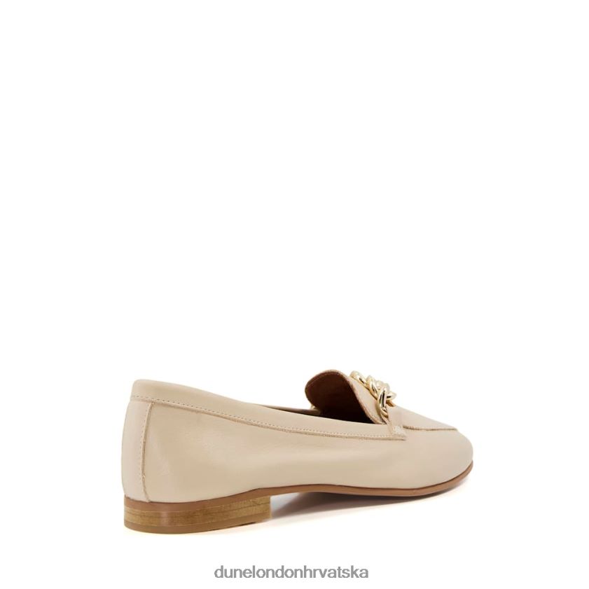 žene kožne natikače s lancem Dune London H2BDNP219 zlatar ekru
