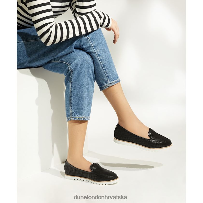 žene ležerne natikače s naborima Dune London H2BDNP121 galeoni crno