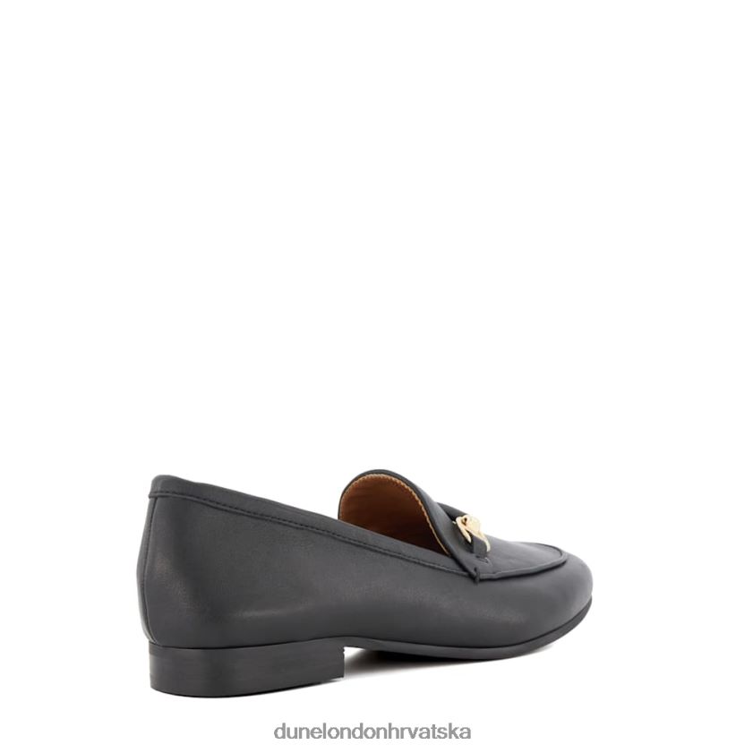 žene mokasinke širokog kroja s obrubom Dune London H2BDNP105 veličanstvenost crno