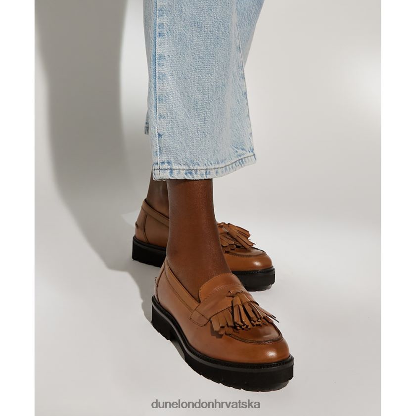 žene mokasinke obrubljene kožom Dune London H2BDNP500 čuvar preplanuli ten