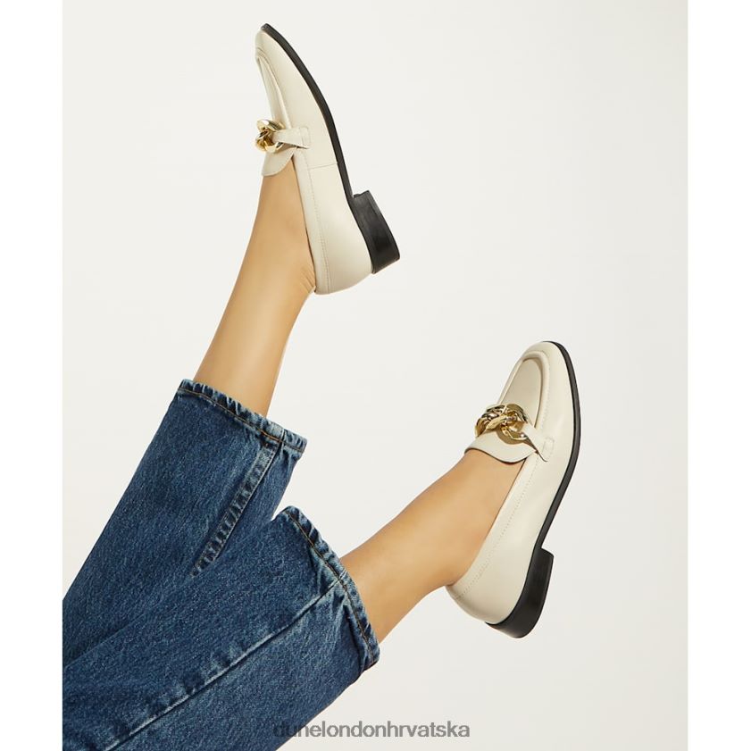 žene mokasinke s lančićima Dune London H2BDNP125 letimičan pogled ekru