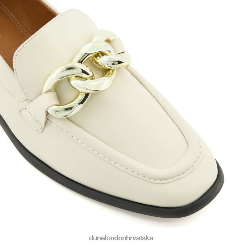 žene mokasinke s lančićima Dune London H2BDNP125 letimičan pogled ekru