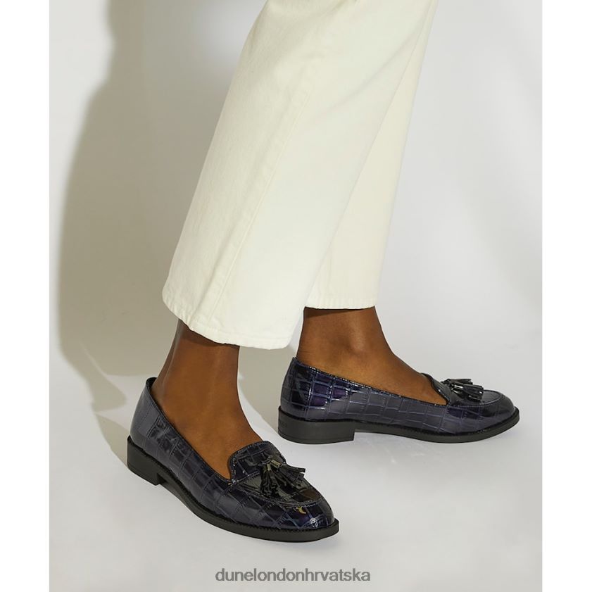 žene mokasinke s resicama s kroko efektom Dune London H2BDNP594 globalno mornarica