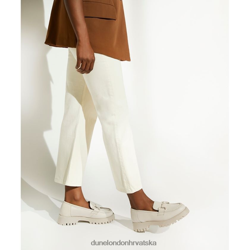 žene zdepaste mokasinke s ukrasima Dune London H2BDNP457 zurio prljavo bijelo