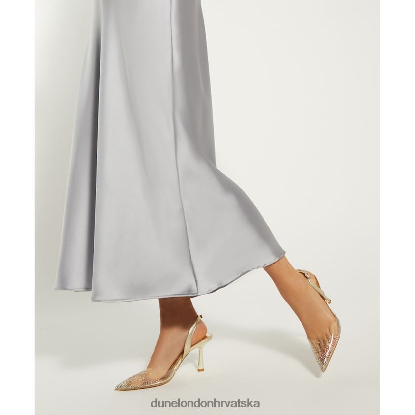 žene dvorske cipele od vinila s dijamantom Dune London H2BDNP465 središnji zlato