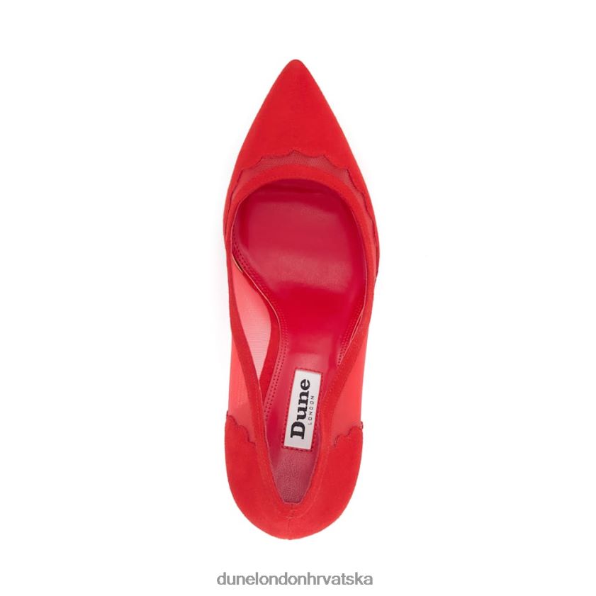 žene dvorske cipele s mrežastim detaljima Dune London H2BDNP610 bayla Crvena