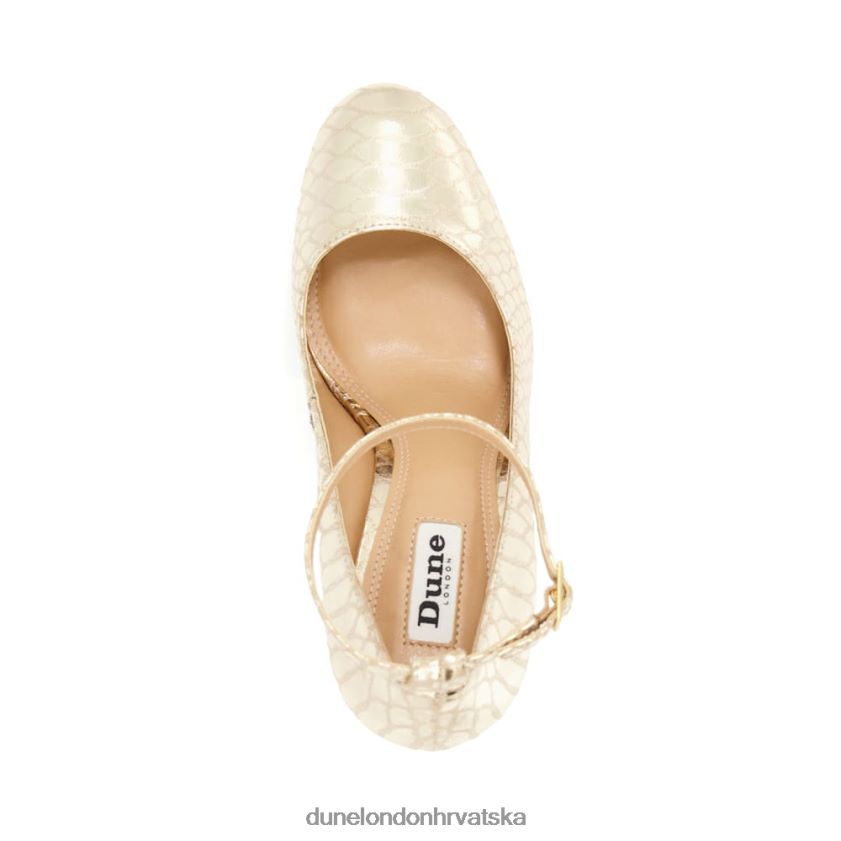 žene remen za gležnjeve metalno-kožna platforma tereni Dune London H2BDNP268 umjetnik zlato