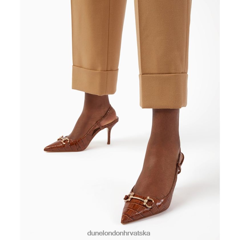 žene tereni od kože s krokodlakom obrubljeni remenima Dune London H2BDNP382 klik preplanuli ten