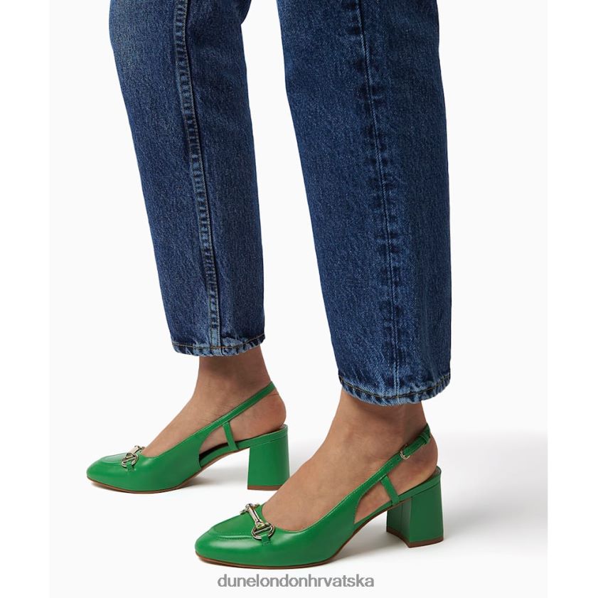 žene trim blok peta slingback tereni Dune London H2BDNP350 cassie zelena