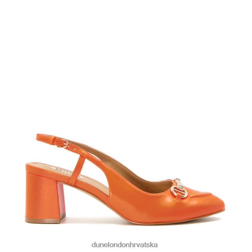 žene trim blok peta slingback tereni Dune London H2BDNP492 cassie naranča