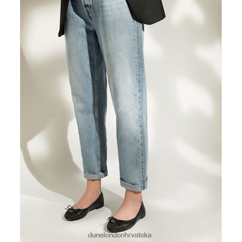 žene baletne cipele širokog kroja s detaljima Dune London H2BDNP463 zdravo crno