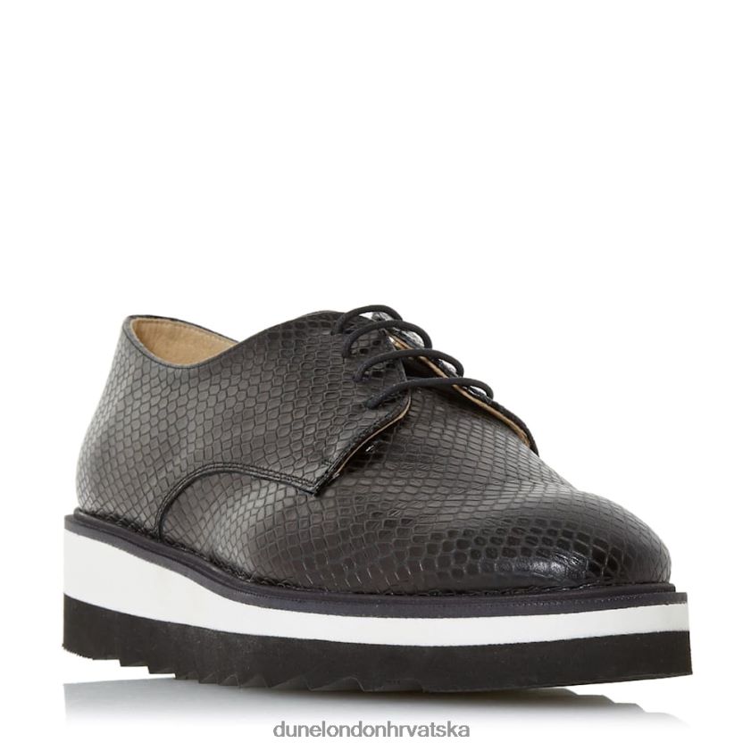 žene cipele s platformom na vezanje Dune London H2BDNP667 farylaa crno