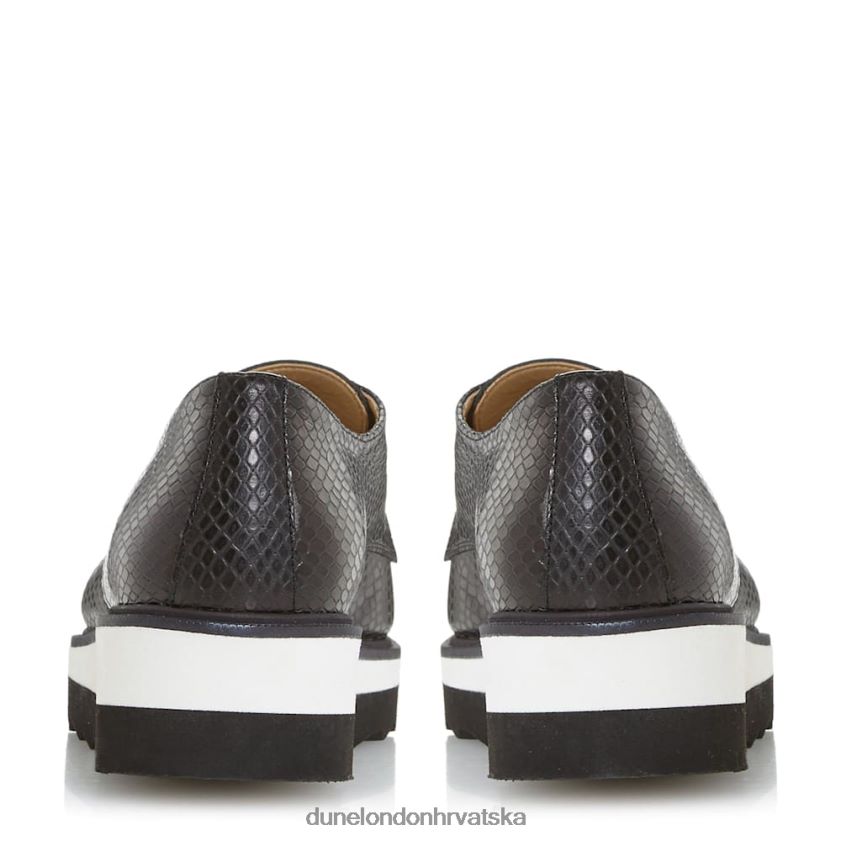 žene cipele s platformom na vezanje Dune London H2BDNP667 farylaa crno