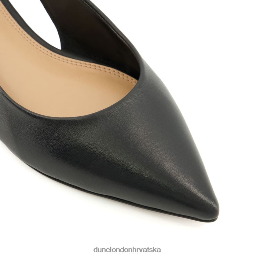 žene kožne ravne baletanke Dune London H2BDNP151 pojačati crno