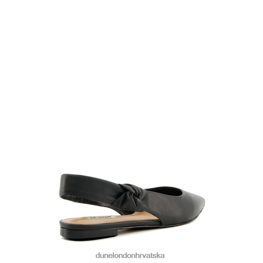 žene kožne ravne baletanke Dune London H2BDNP151 pojačati crno