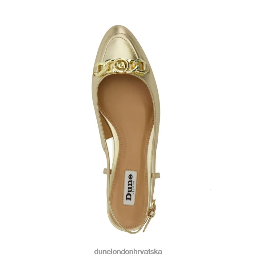 žene ravne cipele s remenima Dune London H2BDNP60 hipizam zlato