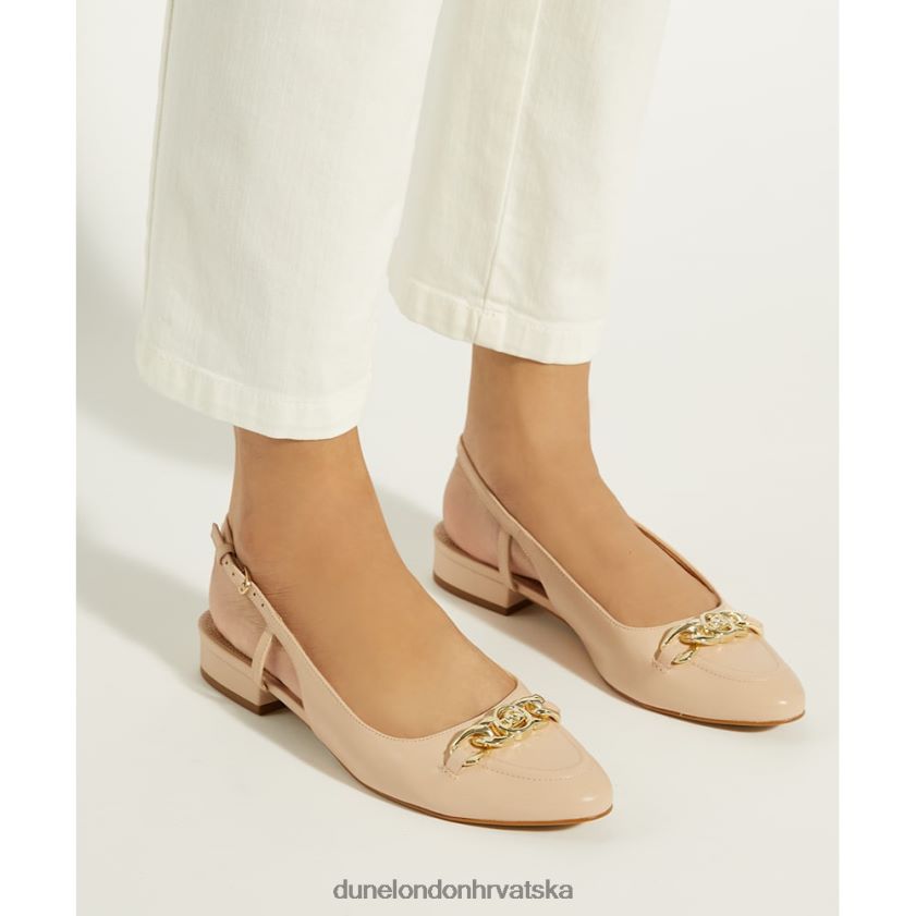 žene ravne cipele s remenima Dune London H2BDNP61 hipizam rumenilo