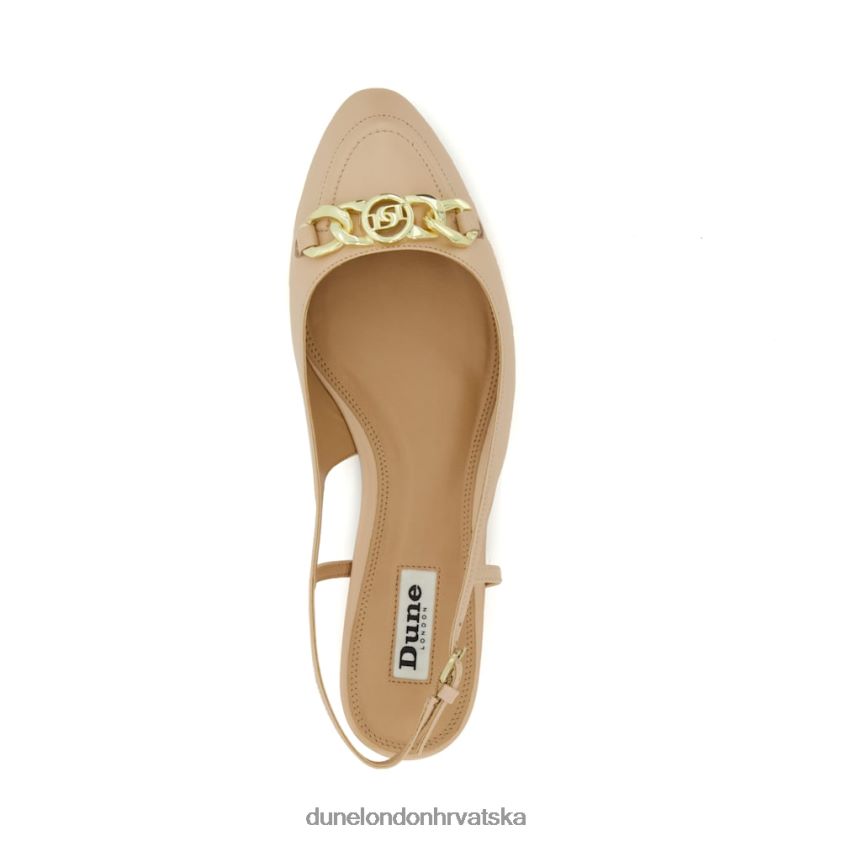 žene ravne cipele s remenima Dune London H2BDNP61 hipizam rumenilo