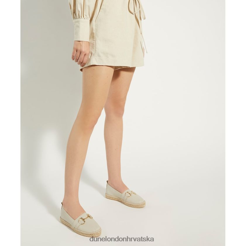 žene ravne espadrile s obrubom Dune London H2BDNP444 guave bijela
