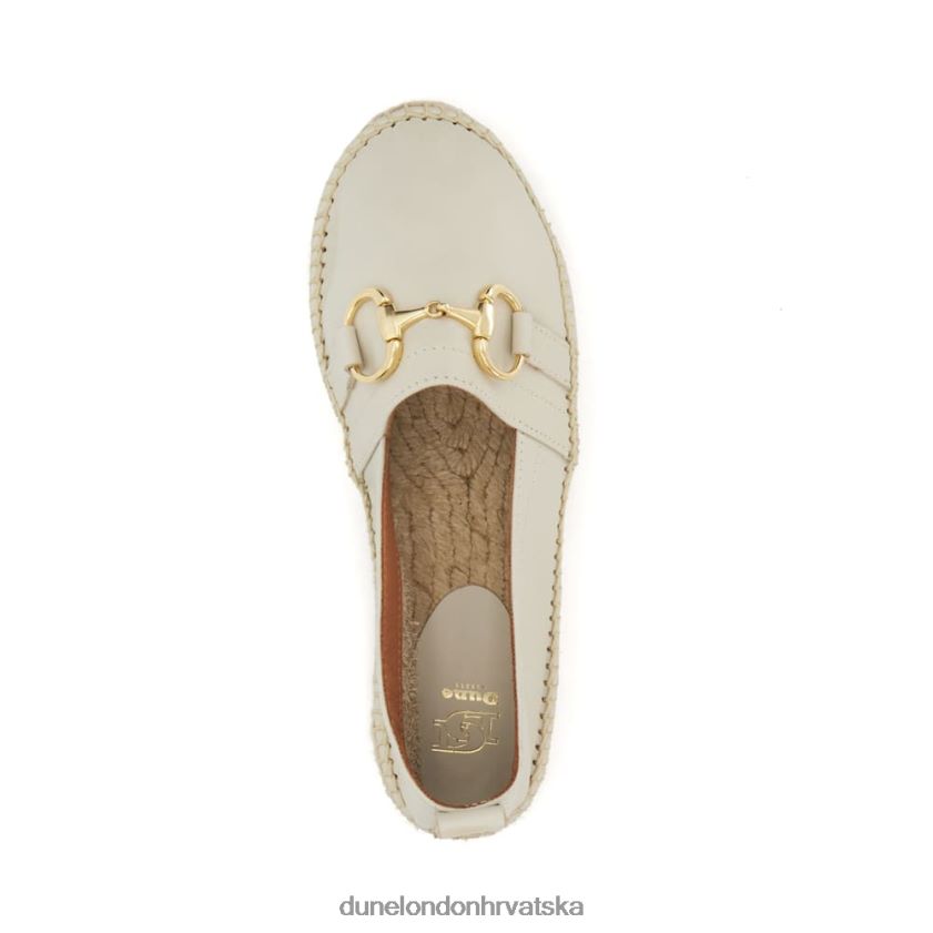 žene ravne espadrile s obrubom Dune London H2BDNP444 guave bijela
