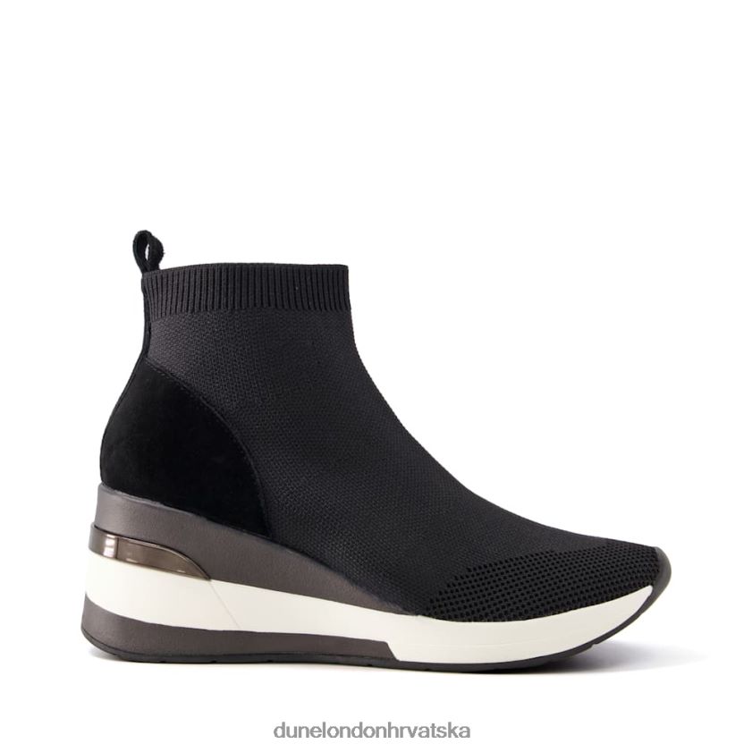 žene široke tenisice srednjeg kroja Dune London H2BDNP512 engleski crno