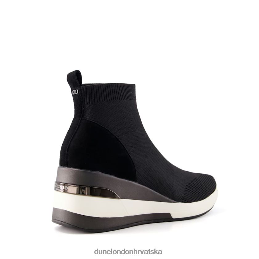 žene široke tenisice srednjeg kroja Dune London H2BDNP512 engleski crno