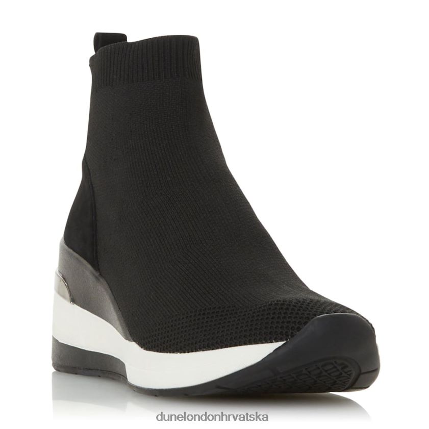 žene mid wedge sock tenisice Dune London H2BDNP579 engleski crno