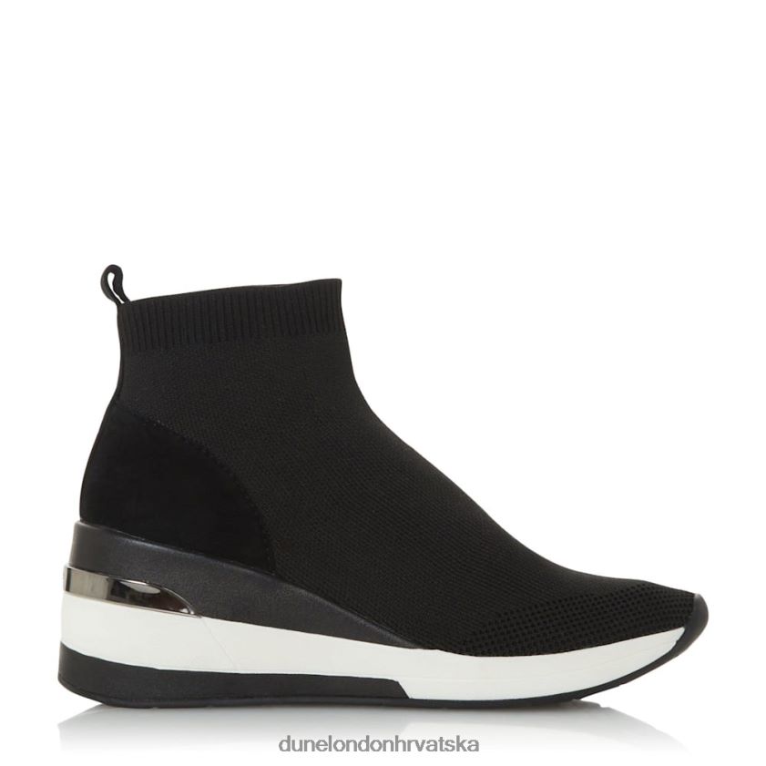 žene mid wedge sock tenisice Dune London H2BDNP579 engleski crno