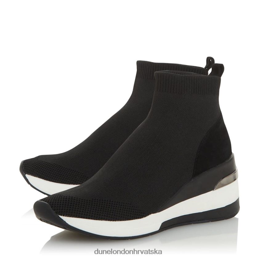 žene mid wedge sock tenisice Dune London H2BDNP579 engleski crno