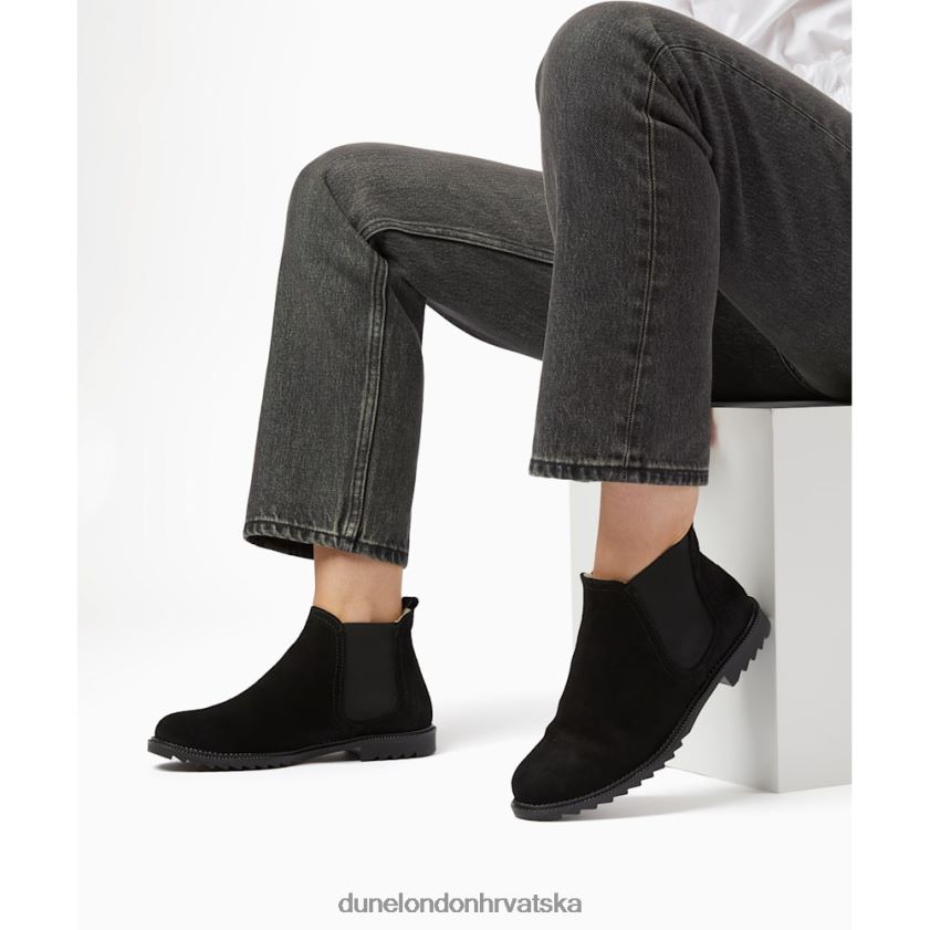 žene tople podstavljene chelsea čizme Dune London H2BDNP385 pedala crno