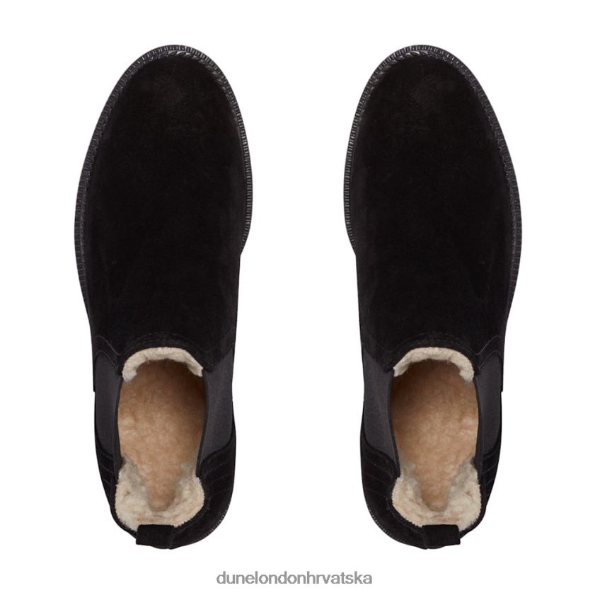 žene tople podstavljene chelsea čizme Dune London H2BDNP385 pedala crno