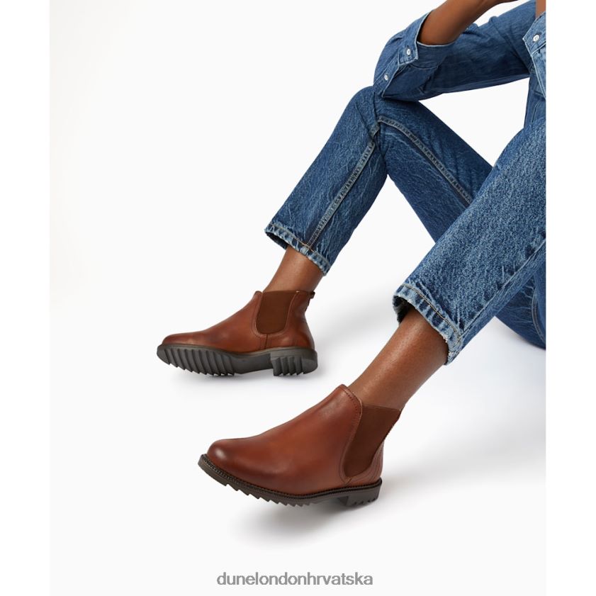 žene tople podstavljene chelsea čizme Dune London H2BDNP386 pedala preplanuli ten
