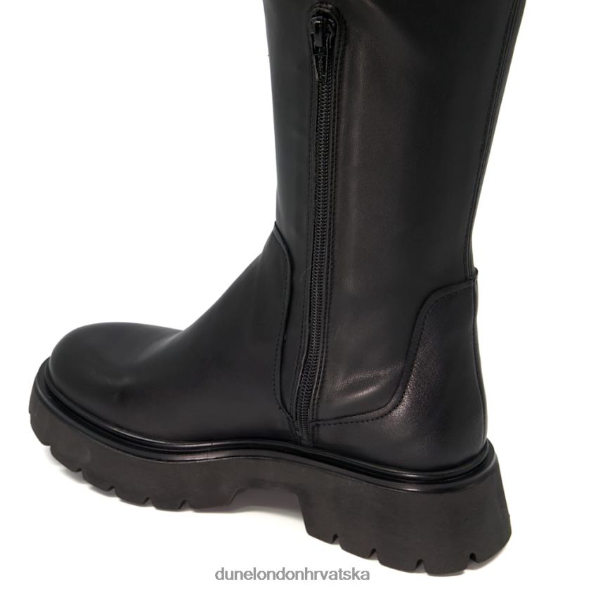 žene elastične kožne čizme do koljena Dune London H2BDNP285 nagib crno