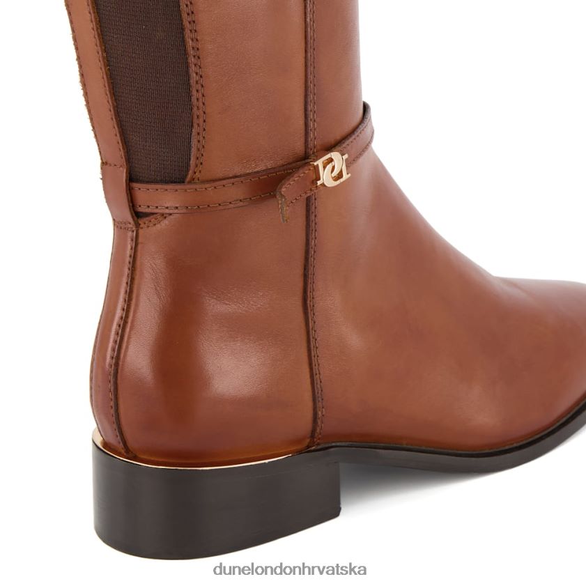 žene široke čizme za jahanje s dvostrukom kopčom Dune London H2BDNP605 dodirnite preplanuli ten