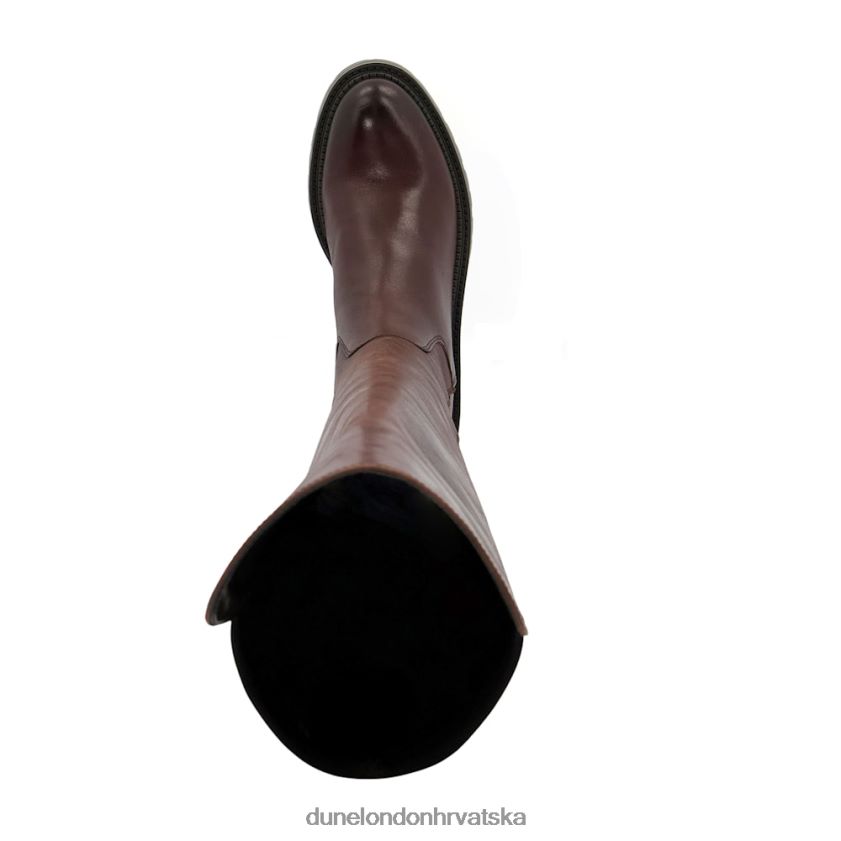 žene zdepaste kožne čizme do koljena Dune London H2BDNP497 Tella smeđa