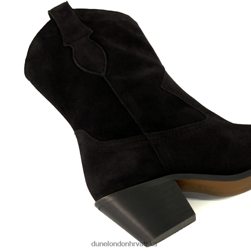 žene zapadnjačke čizme na petu Dune London H2BDNP158 partner crno