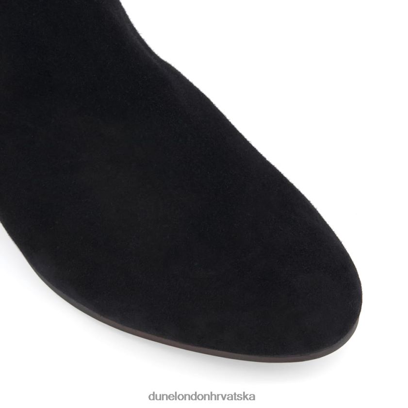 žene gležnjače od brušene kože na nisku petu Dune London H2BDNP367 pipi crno
