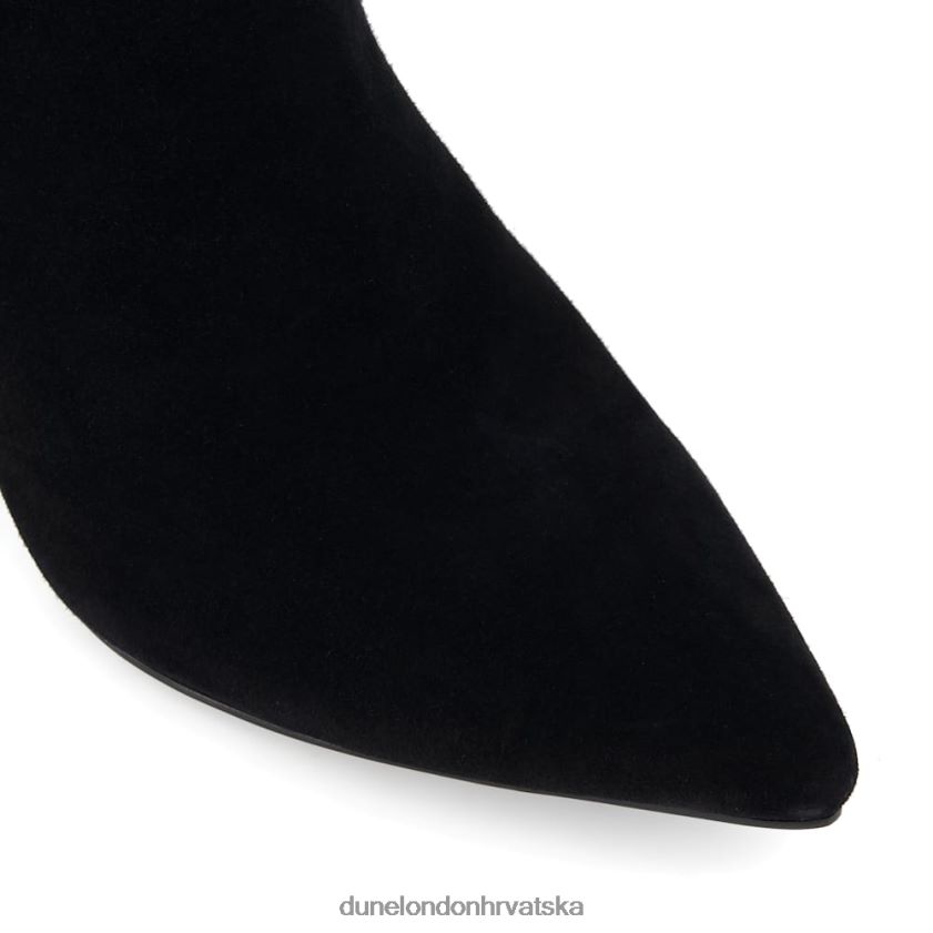 žene gležnjače od brušene kože sa srednjom petom Dune London H2BDNP362 opsesivno 2 crno