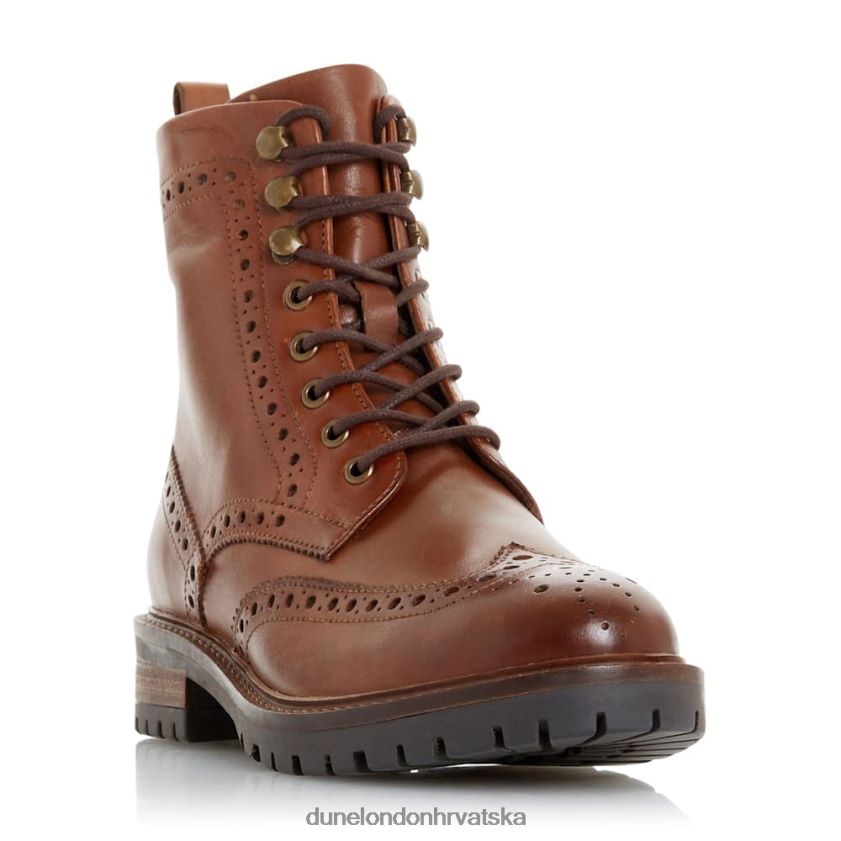 žene gležnjače s detaljima brogue Dune London H2BDNP663 čisto preplanuli ten