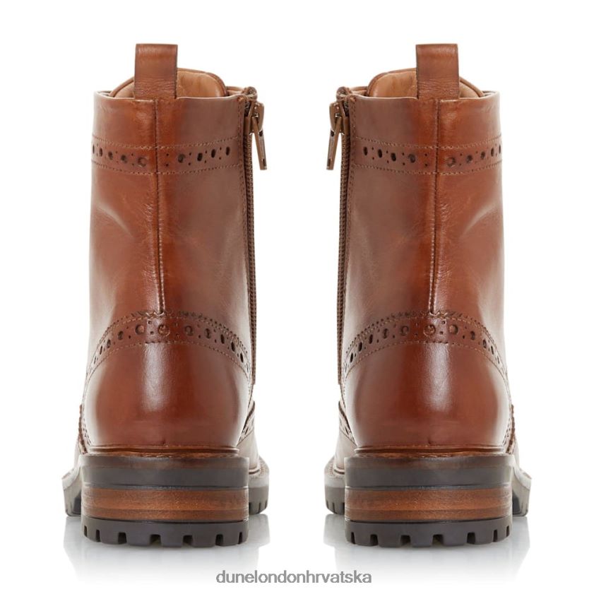 žene gležnjače s detaljima brogue Dune London H2BDNP663 čisto preplanuli ten