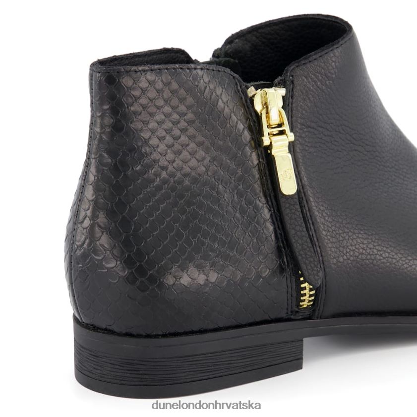 žene gležnjače s detaljima patentnog zatvarača Dune London H2BDNP370 pandie crno