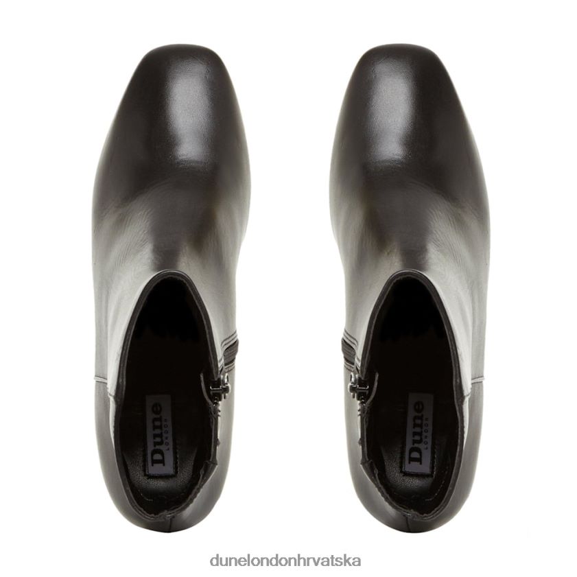 žene gležnjače s četvrtastim vrhom i srednjom petom Dune London H2BDNP612 Oregon crno